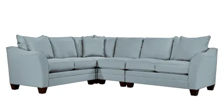 Foresthill 4-pc. Loveseat Sectional Sofa in Suede So Soft Hydra by H.M. Richards