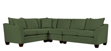 Foresthill 4-pc. Loveseat Sectional Sofa in Suede So Soft Pine by H.M. Richards