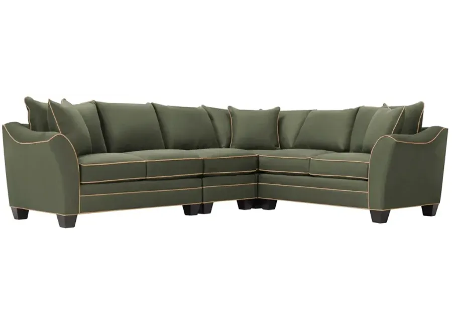 Foresthill 4-pc. Loveseat Sectional Sofa in Suede So Soft Pine/Khaki by H.M. Richards