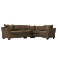 Foresthill 4-pc. Loveseat Sectional Sofa in Suede So Soft Mineral/Slate by H.M. Richards