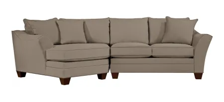 Foresthill 2-pc. Left Hand Cuddler Sectional Sofa in Suede So Soft Mineral by H.M. Richards