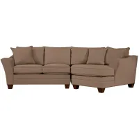 Foresthill 2-pc. Right Hand Cuddler Sectional Sofa in Suede So Soft Khaki by H.M. Richards