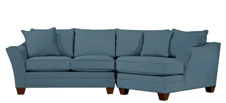 Foresthill 2-pc. Right Hand Cuddler Sectional Sofa in Suede So Soft Indigo by H.M. Richards