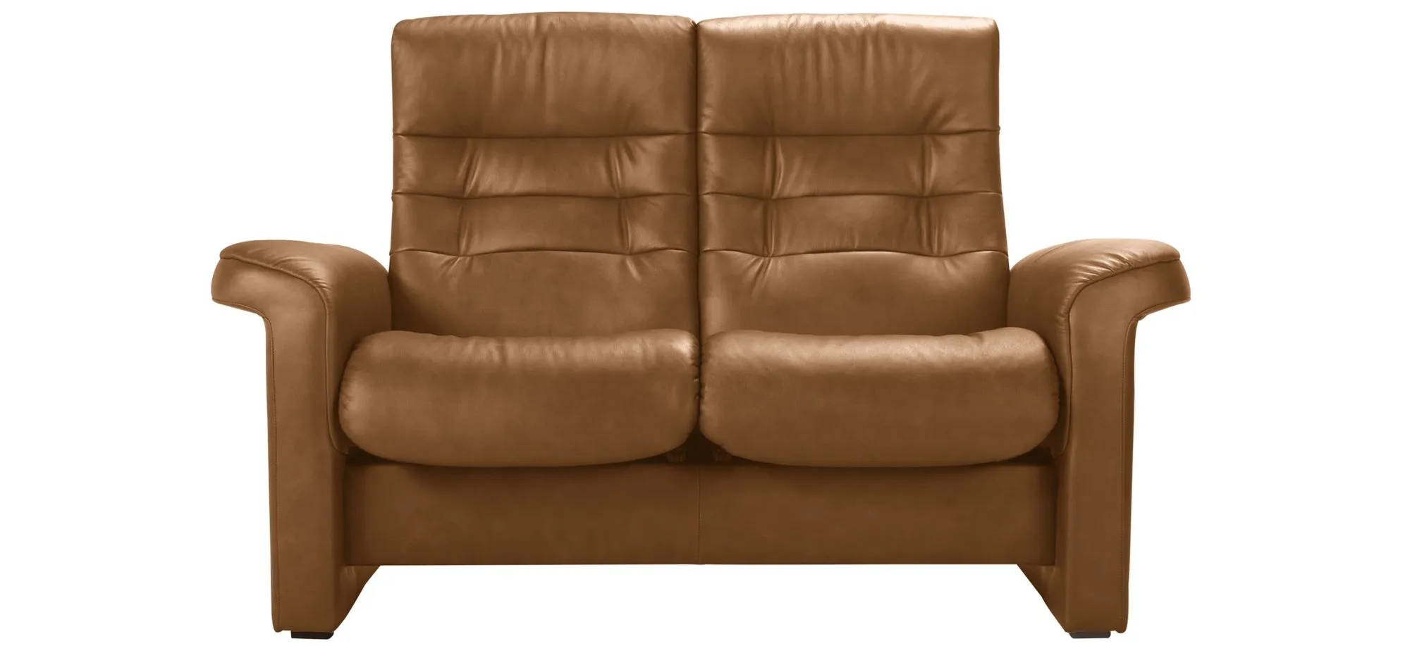 Stressless Sapphire Leather Reclining Loveseat in Paloma Taupe by Stressless