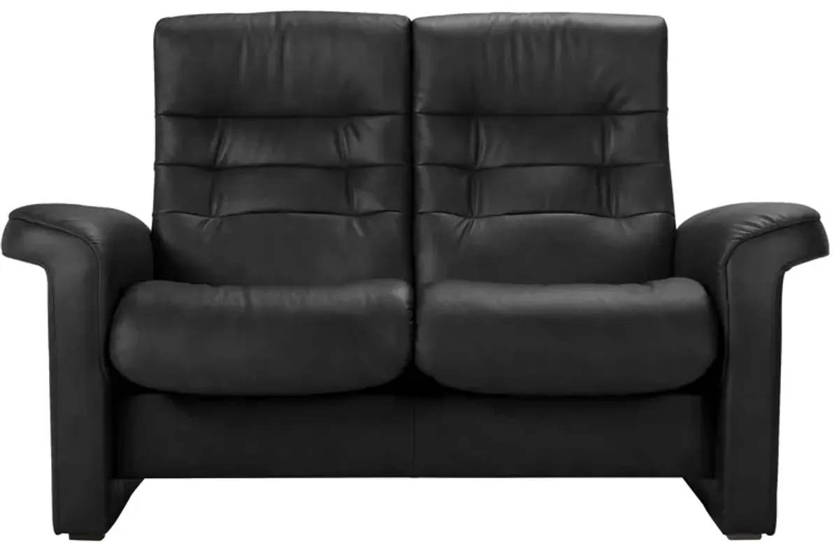 Stressless Sapphire Leather Reclining Loveseat in Paloma Rock by Stressless