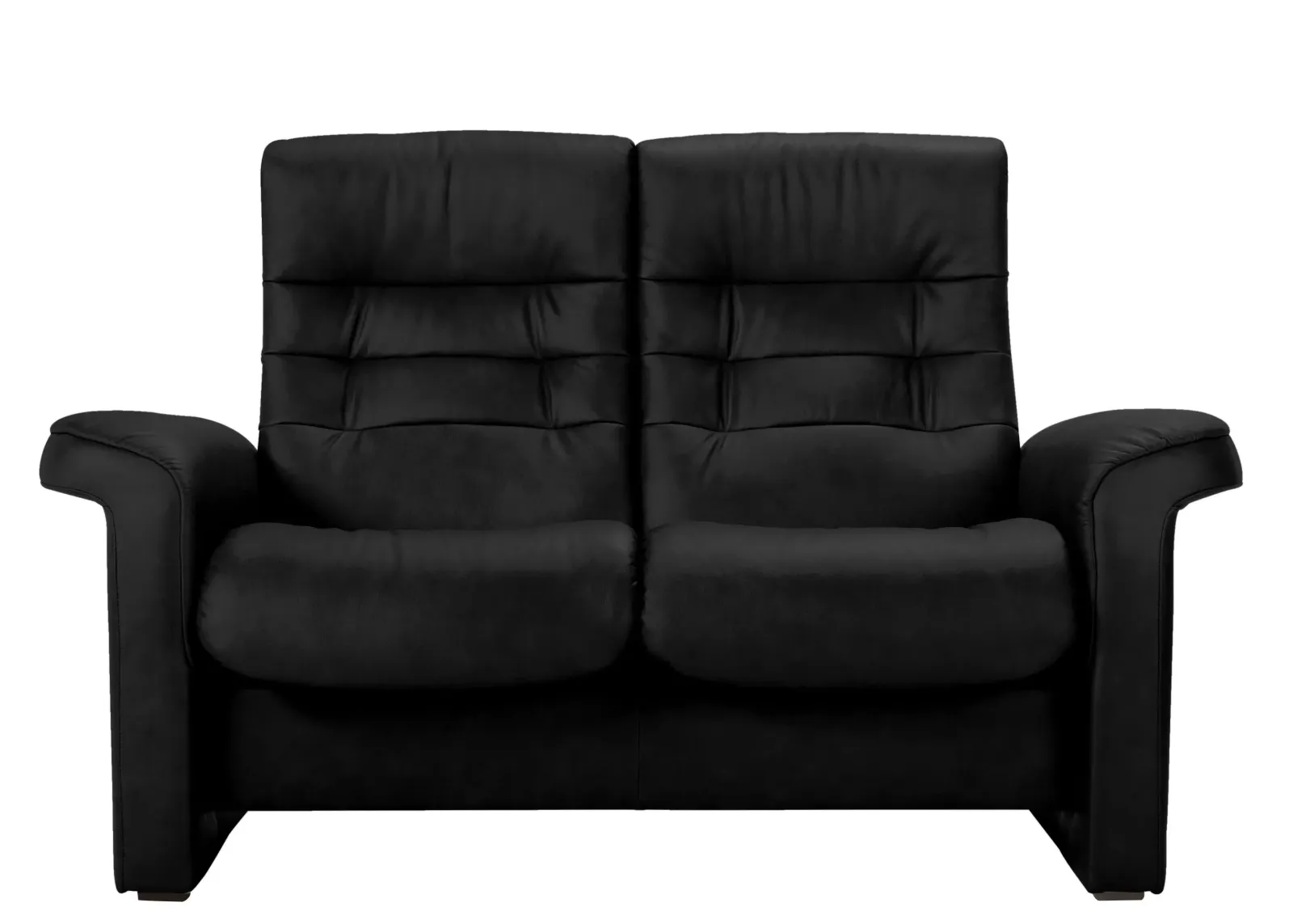 Stressless Sapphire Leather Reclining Loveseat in Paloma Black by Stressless