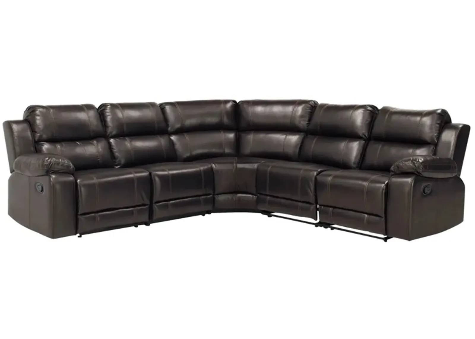 Kerridon 5-pc. Reclining Sectional in Brown by Bellanest