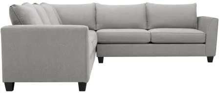 Daine 3-pc. Sectional Sofa in Popstitch Pebble by Fusion Furniture