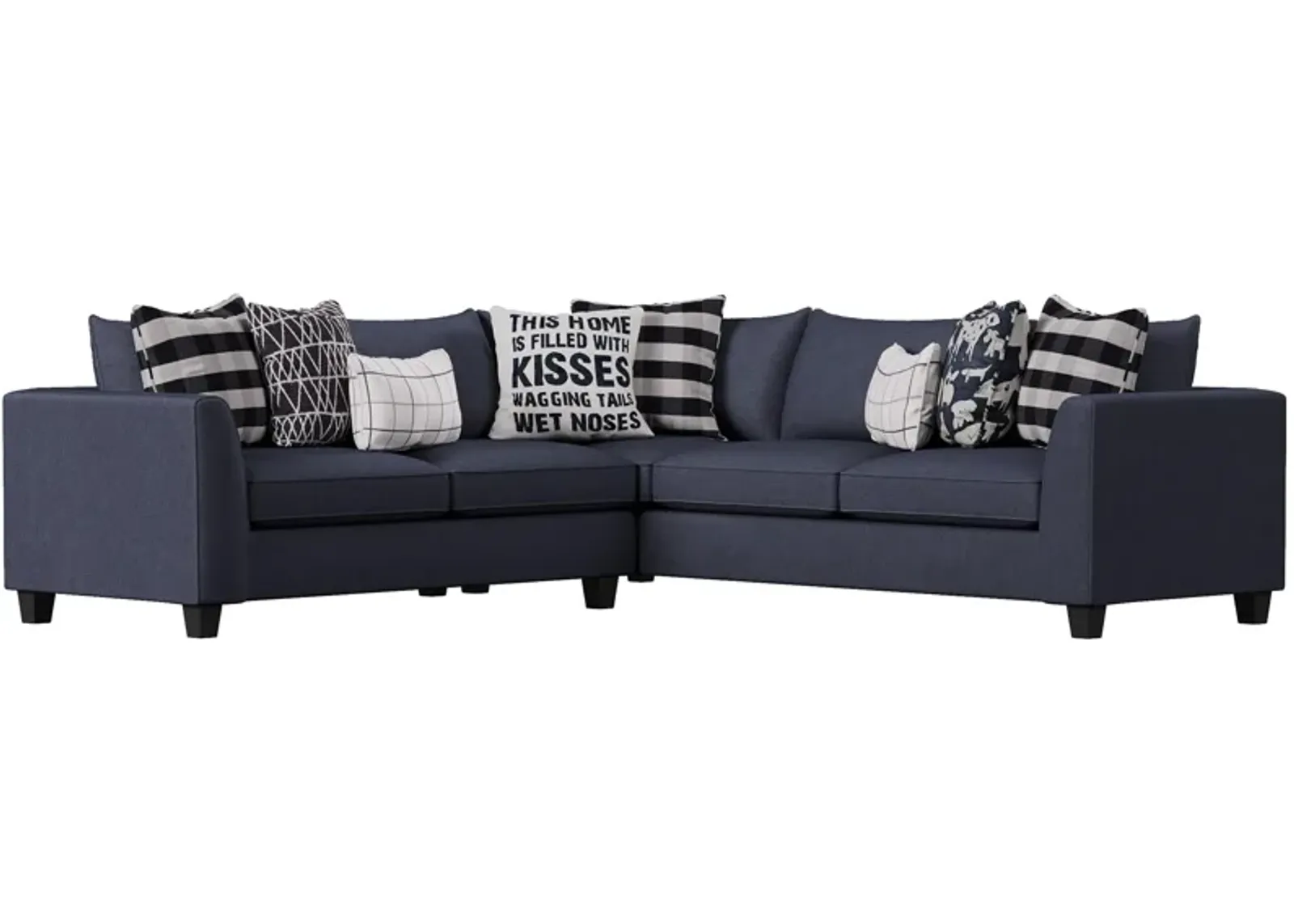 Daine 2-pc. Sectional in Popstich Navy by Fusion Furniture