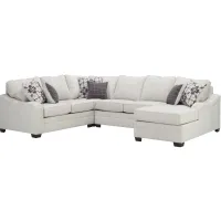 Caid 4-pc. Chenille Sectional Sofa in Beige by Flair