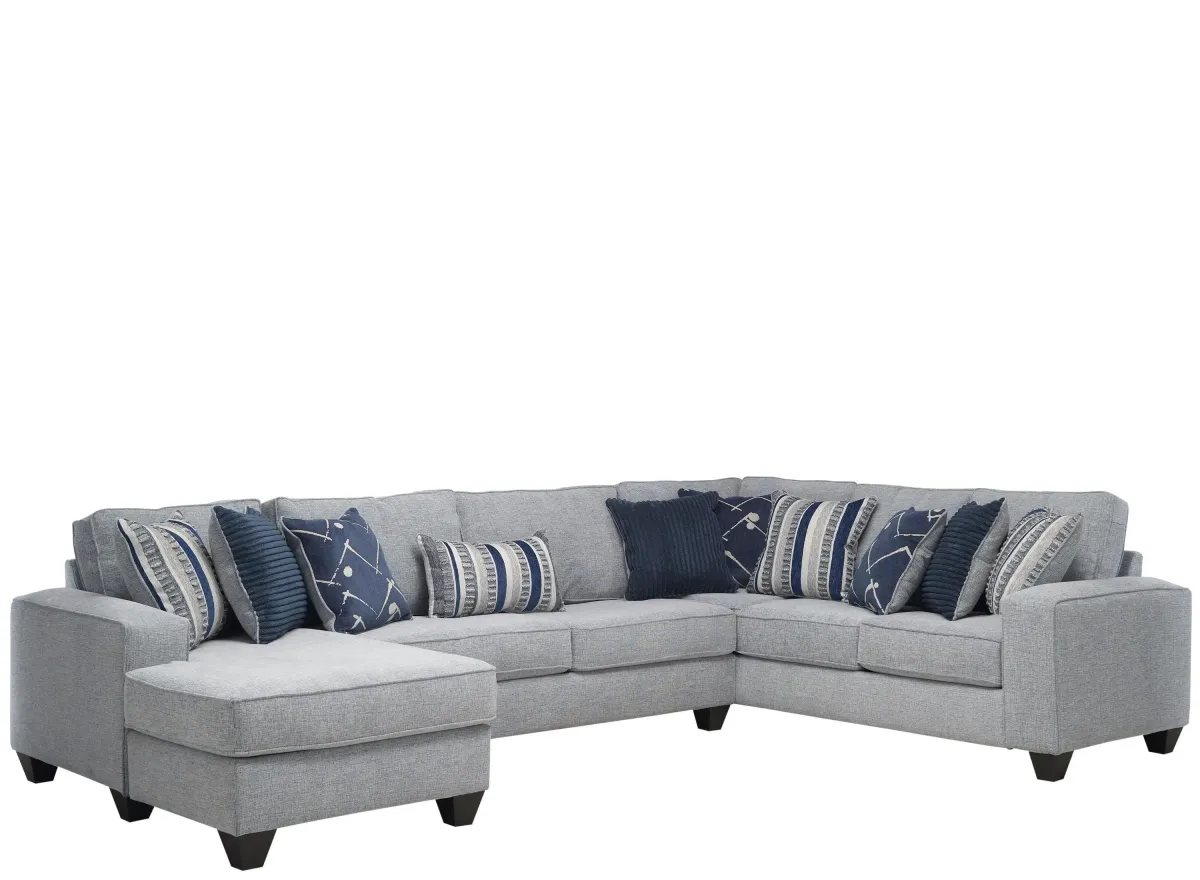 Alston 3-pc. Sectional in Persia Indigo by Albany Furniture