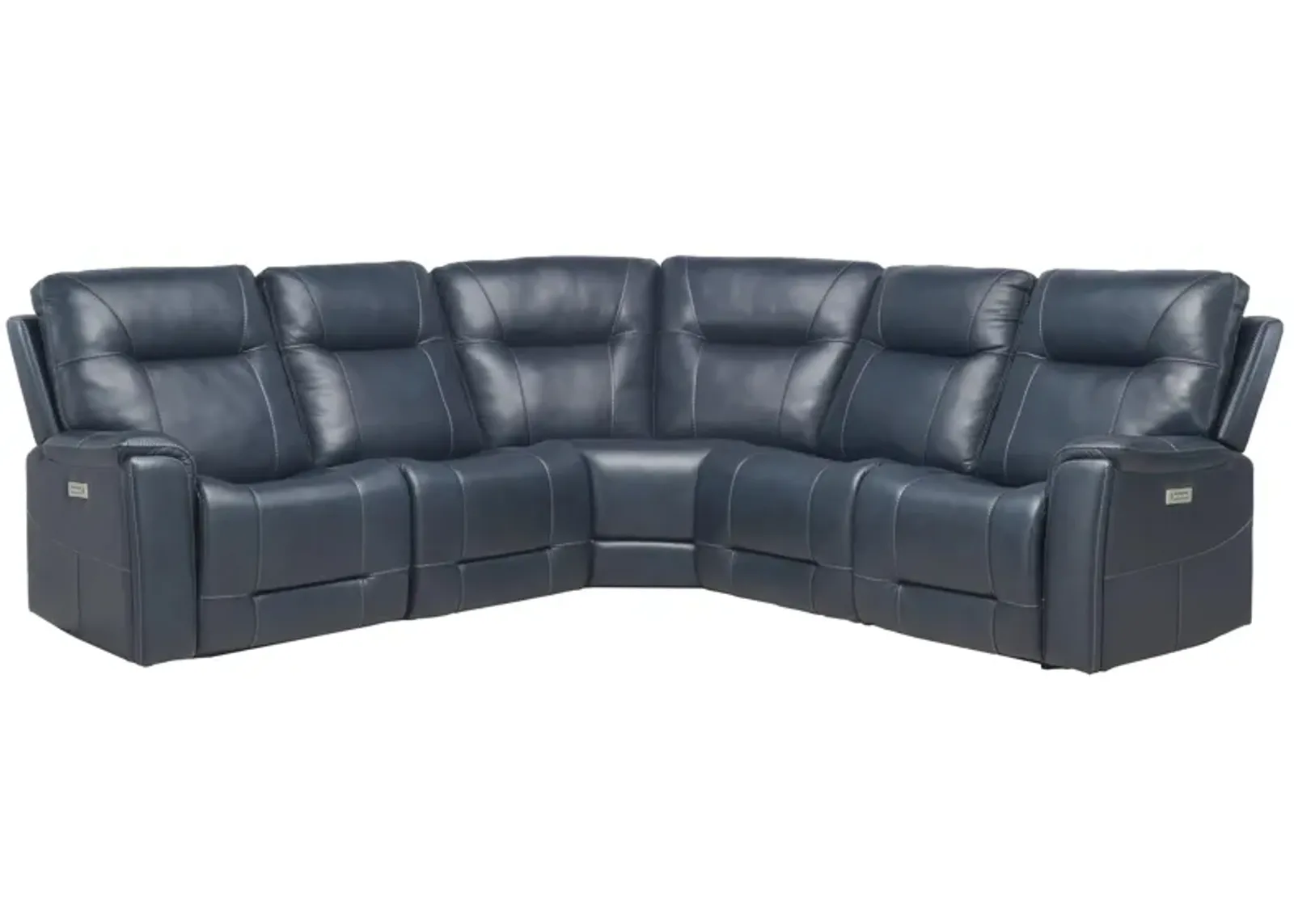 Barnett 5-pc. Power Sectional in Sorrento Ocean by Bellanest