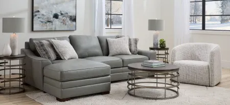 Dorian 2-pc. Sectional in Oasis Light Gray by Bellanest