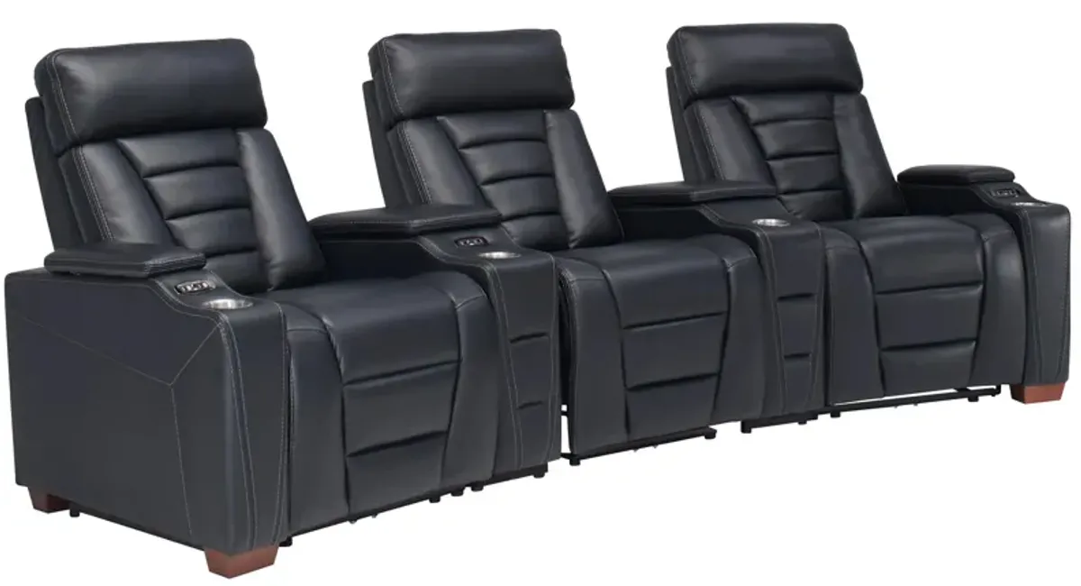 Edison 3-pc. Curved Power Home Theater Sectional