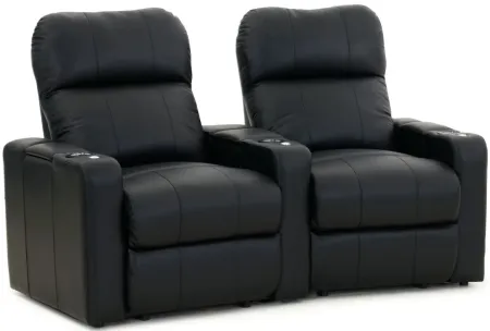 Marquee 2-pc Power Reclining Sectional in Black by Bellanest
