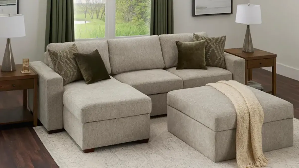 Juniper 3-pc. Reversible Pop-Up Sleeper Sofa Chaise
