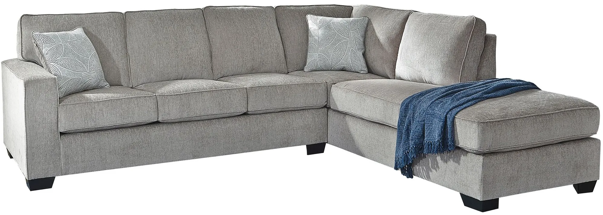 Adelson Chenille 2-pc. Sectional in Alloy by Ashley Furniture