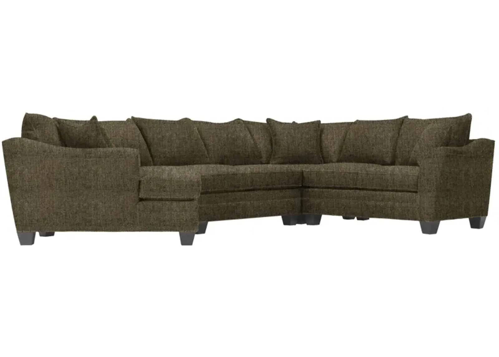 Foresthill 4-pc. Left Hand Cuddler with Loveseat Sectional Sofa in Sugar Shack Cafe by H.M. Richards