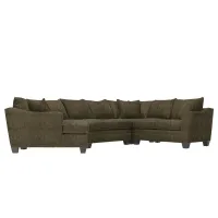 Foresthill 4-pc. Left Hand Cuddler with Loveseat Sectional Sofa in Sugar Shack Cafe by H.M. Richards