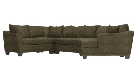 Foresthill 4-pc. Right Hand Cuddler with Loveseat Sectional Sofa in Sugar Shack Cafe by H.M. Richards