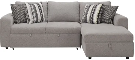 Barry 2-pc. Sofa Chaise w/ Pop-Up Sleeper in Gray by Bellanest