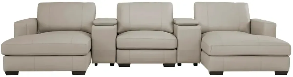 Oaklynn Leather 5-pc. Sectional