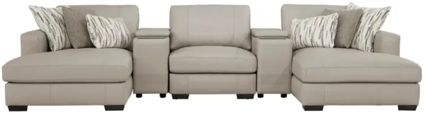 Oaklynn Leather 5-pc. Sectional