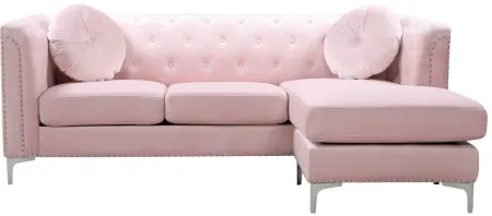 Delray 2-pc. Reversible Sectional Sofa in Pink by Glory Furniture