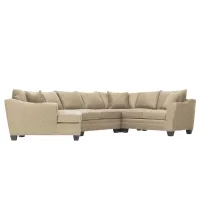 Foresthill 4-pc. Left Hand Cuddler with Loveseat Sectional Sofa in Santa Rosa Linen by H.M. Richards