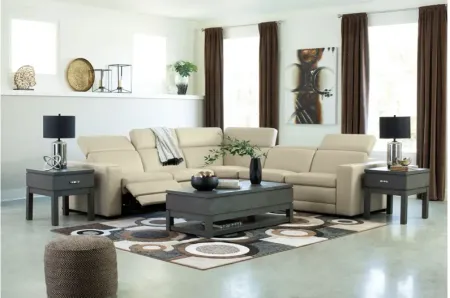 Texline 6-pc. Power Reclining Sectional in Sand by Ashley Furniture