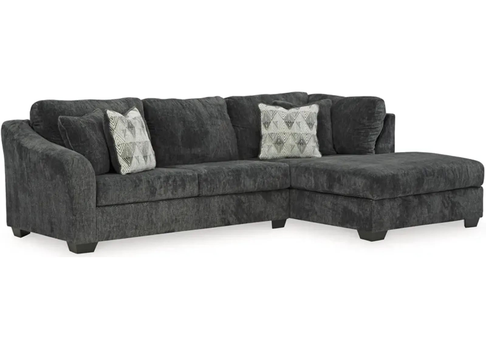 Biddeford 2-pc. Sectional with Chaise in Ebony by Ashley Furniture