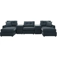 ModularOne 5-pc Sectional w/One Power Console in Navy by H.M. Richards
