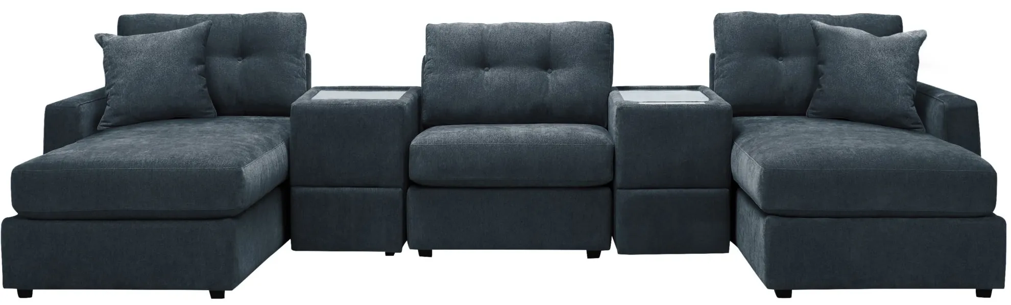 ModularOne 5-pc Sectional w/One Power Console in Navy by H.M. Richards