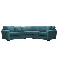 Artemis II 3-pc. Symmetrical Sectional Sofa in Gypsy Teal by Jonathan Louis