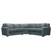 Artemis II 3-pc. Symmetrical Sectional Sofa in Gypsy Blue Goblin by Jonathan Louis