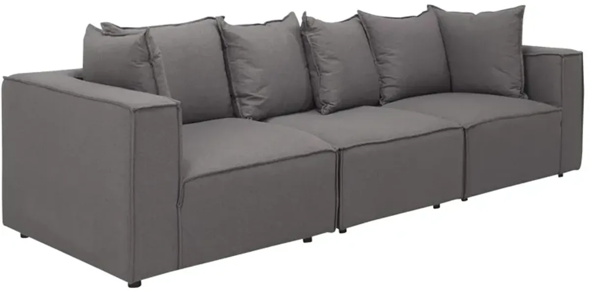 Loris Chenille 3-pc. Pit Sectional