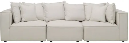 Loris Chenille 3-pc. Pit Sectional in White by Aria Designs