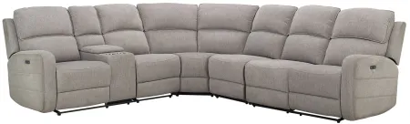 Everitt Chenille 4-pc. Power Sectional in Gray by Bellanest