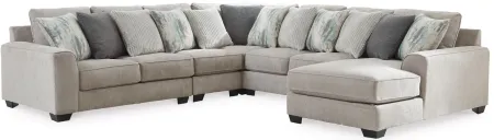 Ardsley 5-pc. Sectional with Chaise in Pewter by Ashley Furniture