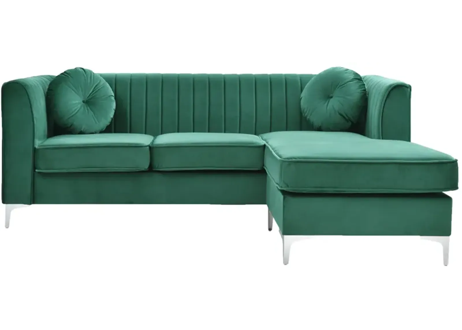 Deltona 2-pc. Reversible Sectional Sofa in Green by Glory Furniture