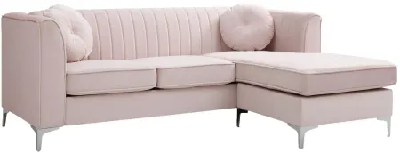 Deltona 2-pc. Reversible Sectional Sofa in Pink by Glory Furniture