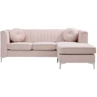 Deltona 2-pc. Reversible Sectional Sofa in Pink by Glory Furniture