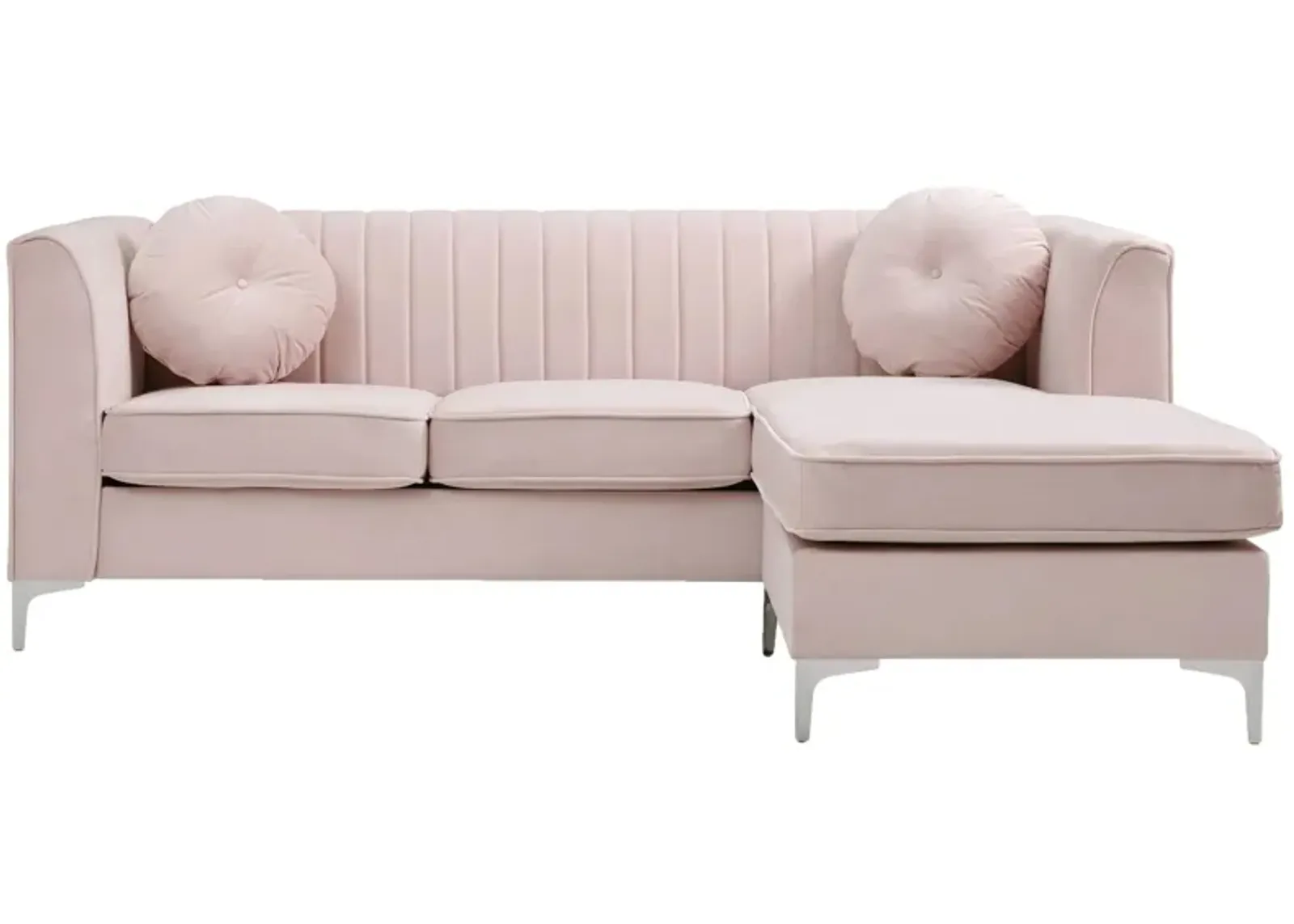 Deltona 2-pc. Reversible Sectional Sofa in Pink by Glory Furniture