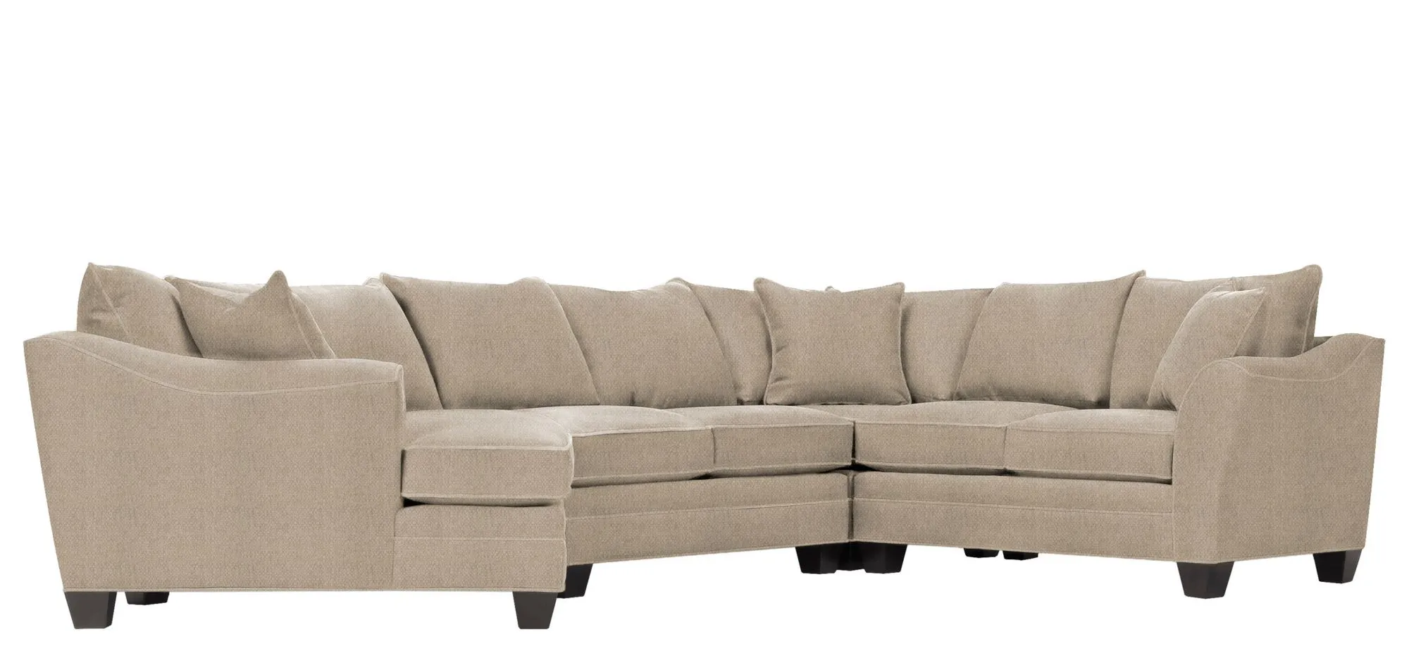 Foresthill 4-pc. Left Hand Cuddler with Loveseat Sectional Sofa in Sugar Shack Putty by H.M. Richards