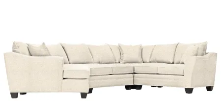 Foresthill 4-pc. Left Hand Cuddler with Loveseat Sectional Sofa in Sugar Shack Alabaster by H.M. Richards