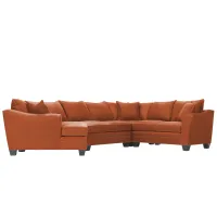 Foresthill 4-pc. Left Hand Cuddler with Loveseat Sectional Sofa in Santa Rosa Adobe by H.M. Richards