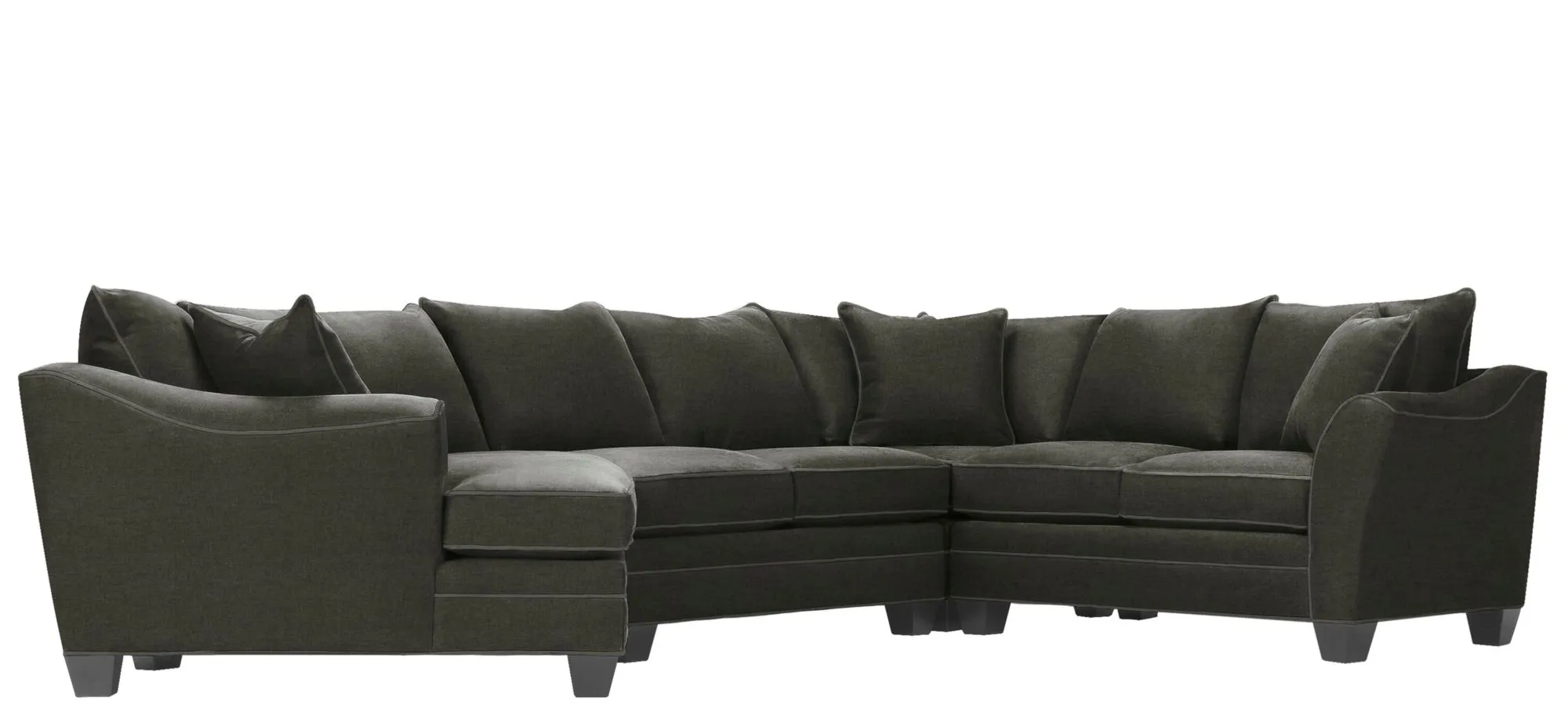 Foresthill 4-pc. Left Hand Cuddler with Loveseat Sectional Sofa in Santa Rosa Slate by H.M. Richards