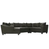 Foresthill 4-pc. Left Hand Cuddler with Loveseat Sectional Sofa in Santa Rosa Slate by H.M. Richards