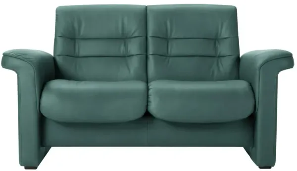 Stressless Sapphire Leather Reclining Low-Back Loveseat