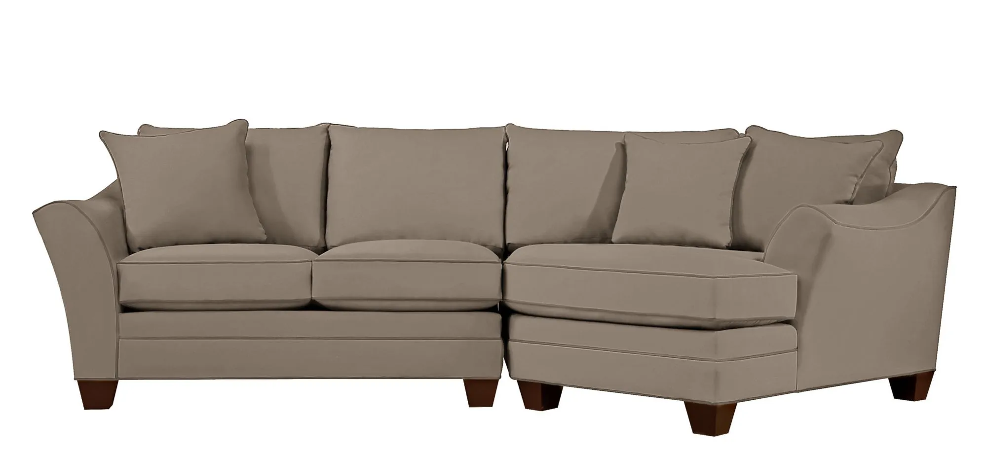 Foresthill 2-pc. Right Hand Cuddler Sectional Sofa in Suede So Soft Mineral by H.M. Richards